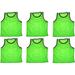 Bluedot Trading Youth Nylon Mesh Scrimmage Training Pinnie Vest for Team Practice for All Kinds of Sports Soccer Football Basketball Lacrosse Green 6 Pack