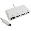 USB Type C to Ethernet Adapter with 3 Port USB Hub