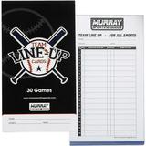 Murray Sporting Goods Baseball/Softball Lineup Cards - 30 Games with 16 Player Roster Lineup Sheet (4-Part Carbon Copies)