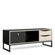 Stubbe TV Unit 1Plus2 drawers and open shelf in Matt Black Oak, none