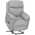 HOMCOM Power Lift Chair Electric Riser Recliner with Remote Control Grey, Grey