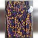 Lularoe Skirts | Brand New Lularoe "Cassie" Small Women's Skirt-Textured Purple & Gold Floral Nwt | Color: Purple/Yellow | Size: S