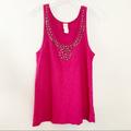Anthropologie Tops | Anthropologie C Keer Jewelry Box Pink Tank | Color: Pink | Size: M