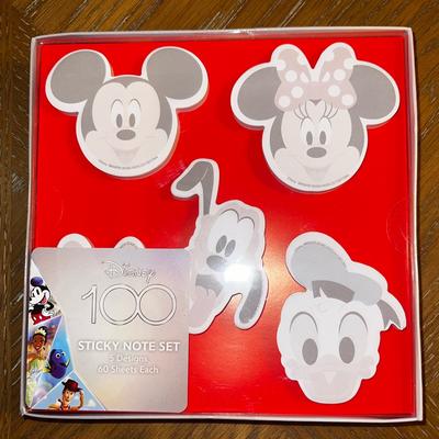 Disney Office | Disney Die-Cut Sticky Notes, Classic Characters, 3" X 3", 5 Pads, 60 Sheets Each | Color: White | Size: Os