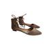 Jessica Simpson Shoes | Jessica Simpson Zeena Tan Suede Lace Up Point Toe Flat Sandals - Size 6.5 Ties | Color: Tan | Size: 6.5