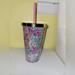 Lilly Pulitzer Kitchen | Lilly Pulitzer Pink Blue Green Tumbler Straw Cup. Flaw | Color: Blue/Green/Pink | Size: Os