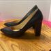 Nine West Shoes | Like New Nine West Pumps With Chunky Heel Black 7 1/2m Womens Pointed Toe | Color: Black | Size: 7.5m