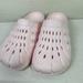 Adidas Shoes | Adidas Adilette Lightweight Pale Pink Clogs With White. Stripes | Color: Pink/White | Size: 7