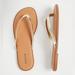 Torrid Shoes | Faux Leather Flip Flop (Ww) Gold Torrid Nwt Never Worn | Color: Gold/Tan | Size: 11