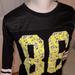 Pink Victoria's Secret Tops | 86 Victoria’s Secret Pink Jersey Top | Color: Black/Yellow | Size: S