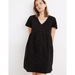 Madewell Dresses | Madewell Alexandra Linen Blend Button Front Mini Dress Black Women's Size Xs | Color: Black | Size: Xs