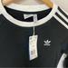 Adidas Dresses | Adidas Shirt Dress Womens Xs Black Three Stripe Long Sleeve Fitted Midi Nwt | Color: Black/White | Size: Xs