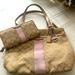 Coach Bags | Coach Pocketbook And Wallet (Wallet Like New) Spot On Bag/Bottom Of Pink Strip | Color: Tan | Size: Os