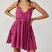 Free People Dresses | Free People Ilektra Lace Inset Cotton Chemise Dress Nightgown Mauve Embroidered | Color: Pink/Purple | Size: S