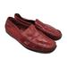 Coach Shoes | Coach Leatherware Genuine Leather Red Burgundy Square Toe Flats Size 9.5b | Color: Red | Size: 9.5