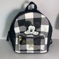 Disney Bags | Disney Mickey Mouse Black And White Tartan Backpack | Color: Black/White | Size: Os