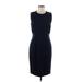 Elie Tahari Casual Dress - Sheath: Blue Brocade Dresses - Women's Size 8