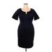 Pepperberry Casual Dress - Sheath: Black Solid Dresses - Women's Size 18