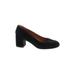 Margaux Heels: Pumps Chunky Heel Classic Black Solid Shoes - Women's Size 35.5 - Round Toe