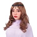 Soft Silicone Female Mask Realistic Silicone Head Mask Artificial Silicone Face Handmade Silicone Head Shield Suitable For Crossdresser Transgender Masquerade Halloween (Color : Lvory White)