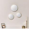 Melody Maison Set of 3 Round Gold Wall Mirrors