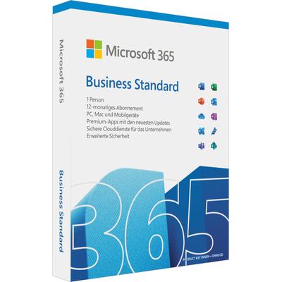 MICROSOFT Officeprogramm "original Microsoft 365 Business Standard für Unternehmen" Software Premium-Office-Apps, 1 TB OneDrive Cloudspeicher, Product Key in Box blau (eh13 s + s)