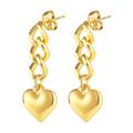 Paar Ohrstecker FIRETTI "Schmuck Geschenk Ohrschmuck Herz", gold (gelbgoldfarben), Ohrringe, Damen, Edelstahl