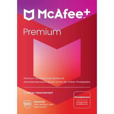 MCAFEE Virensoftware "McAfee+ Premium - Individual (Code in a Box)" Software eh13 PC-Software