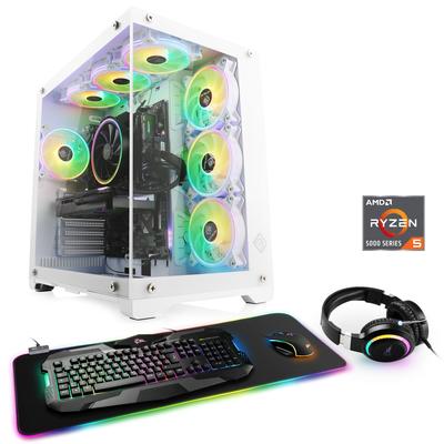 CSL Gaming-PC "Aerion A56340 Advanced Edition", weiß, Microsoft Windows 11 Home (64 Bit), 32 GB RAM 2000 GB SSD, Computer