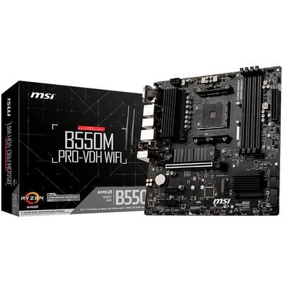 MSI Mainboard "B550M PRO-VDH WIFI" Mainboards schwarz