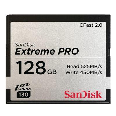 SANDISK Speicherkarte "CFast Extreme Pro 2.0", grau, 128 GB, Speicherkarten