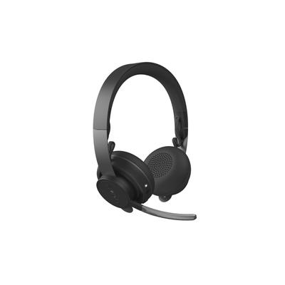 LOGITECH Wireless-Headset "MSFT Teams Zone Wireless" Kopfhörer grau (grafit)