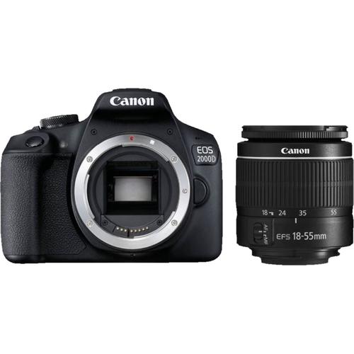 "CANON Spiegelreflexkamera ""EOS 2000D Kit 18-55 mm DC III"" Fotokameras schwarz Spiegelreflexkameras"