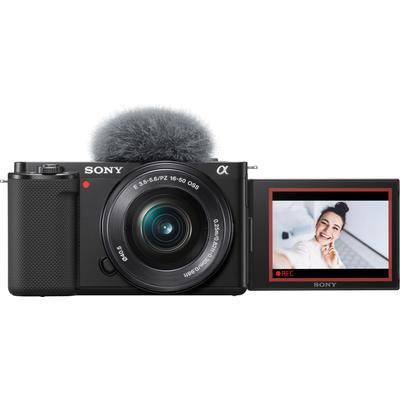 SONY Systemkamera "ZV-E10L" Fotokameras Vlog-Kamera mit schwenkbarem Display inkl. SEL16-50 Objektiv schwarz Systemkameras