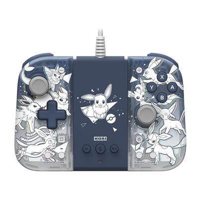 HORI Nintendo-Controller "Split Pad Compact inkl. Adapter - Eevee Evolutions Evoli" Spielecontroller grau (evoli)