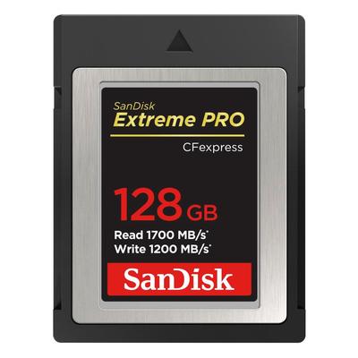 SANDISK Speicherkarte "CF Extreme PRO CFexpress, Typ B" Speicherkarten Gr. 128 GB, schwarz Speicherkarten