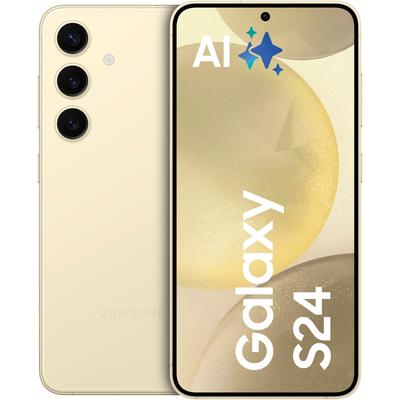 SAMSUNG Smartphone "Galaxy S24", gold (amber gelb), 128 GB, Mobiltelefone, AI-Funktionen, Topseller