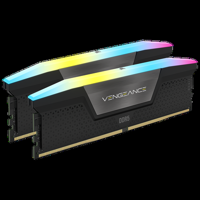 CORSAIR PC-Arbeitsspeicher "VENGEANCE RGB DDR5 Memory" Arbeitsspeicher Gr. 2 x 32 GB, schwarz Arbeitsspeicher
