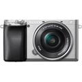SONY Systemkamera "Alpha 6100 Kit mit SELP1650" Fotokameras silberfarben Systemkameras