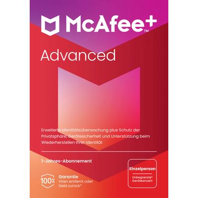 MCAFEE Virensoftware "McAfee+ Advanced - Einzelperson" Software eh13 PC-Software