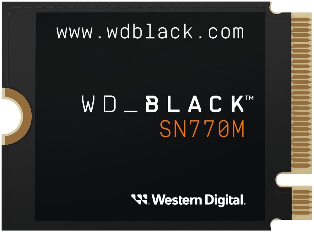 WD BLACK interne SSD "SN770M", schwarz, 2 TB, Schreibgeschwindigkeitmaximal 4850 MB/s Lesegeschwindigkeitmaximal 5150 MB/s, Festplatten, M.2 2230 NVMe Image
