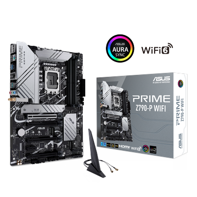 ASUS Mainboard "PRIME Z790-P WIFI", silber (eh13), B:30,5cm H:4cm T:23,4cm, Mainboards, ATX, PCIe 5.0, DDR5 Speicher, 3x M.2, WiFI 6, HDMI, DisplayPort