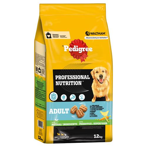 2x 12kg Pedigree Professional Nutrition Adult mit Geflügel & Gemüse Hundefutter trocken