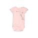 Child of Mine by Carter's Short Sleeve Onesie: Pink Print Bottoms - Size Newborn