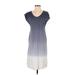 Universal Thread Casual Dress - Shift Scoop Neck Short sleeves: Gray Ombre Dresses - Women's Size X-Small