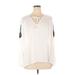 Simply Vera Vera Wang Long Sleeve Blouse: Ivory Tops - Women's Size X-Large Petite