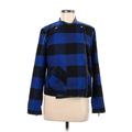 D&Co. Jacket: Blue Checkered/Gingham Jackets & Outerwear - Women's Size 6