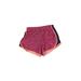 Nike Athletic Shorts: Burgundy Print Activewear - Women's Size Large