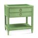 Birch Lane™ Jandre 2 - Drawer Nightstand Wood/Glass in Green/Gray/Yellow | 32 H x 30 W x 22 D in | Wayfair E819DF6129984B968209F97C83FE29B4