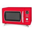 Nostalgia 0.9 Cubic Feet Countertop Microwave in Red | 8.98 H x 13.66 W x 12.64 D in | Wayfair NMCMO9FTRD6A
